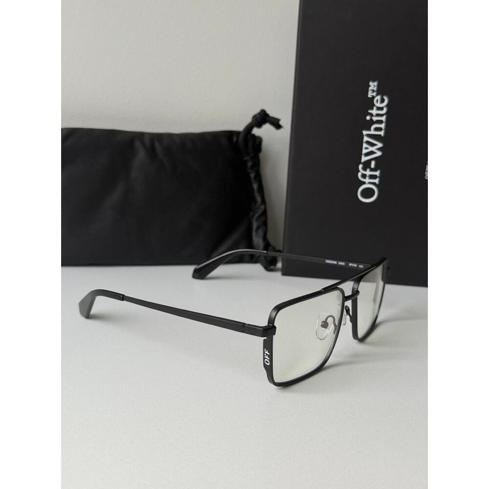 NEW Off White Opt Style 66 Bluelight Black Metal Frames - Picture 3 of 6
